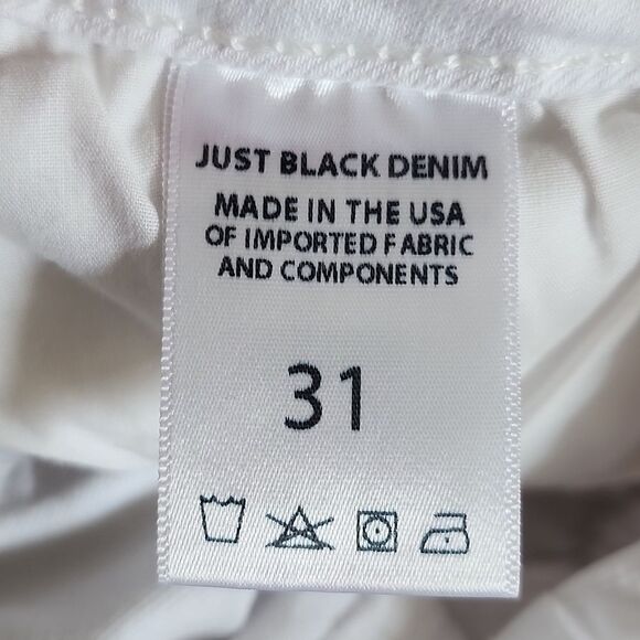 Just Black Denim Distressed White Stretch Skinny Jeans, 31 - Picture 7 of 8